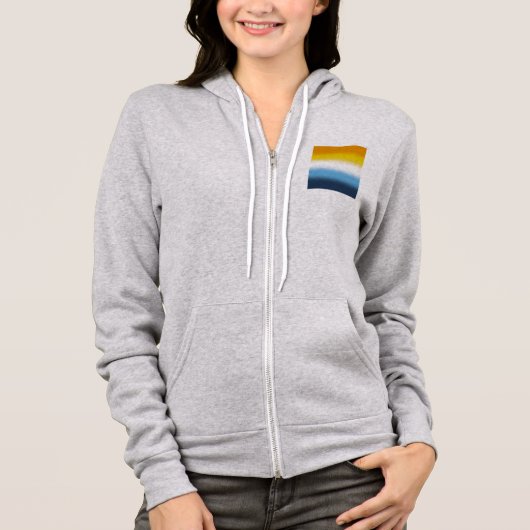 Gradient AroAce Pride Flag - farbenfrohe AroAce-Fl Hoodie (Vorderseite)