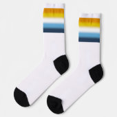 Gradient AroAce-Stolzflagge Socken (Linkes Detail)