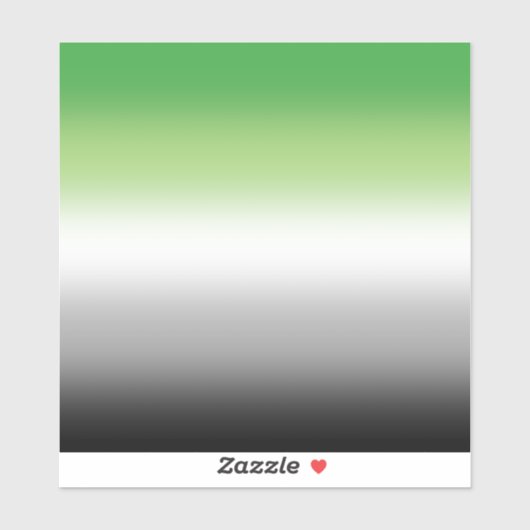 Gradient Aromantic Flag - farbenfroher, aromantisc Aufkleber (Blatt)