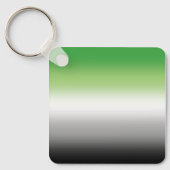 Gradient Aromantic Flag - farbenfroher, aromantisc Schlüsselanhänger (Vorderseite)
