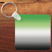 Gradient Aromantic Flag - farbenfroher, aromantisc Schlüsselanhänger (Vorderseite)