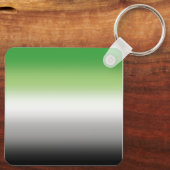 Gradient Aromantic Flag - farbenfroher, aromantisc Schlüsselanhänger (Rückseite)