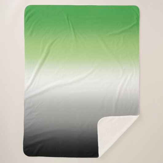 Gradient Aromantic Flag - farbenfroher, aromantisc Sherpadecke (Vorderseite)