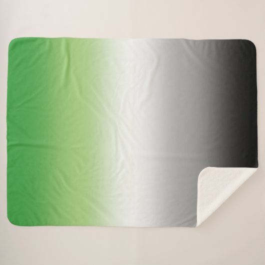 Gradient Aromantic Flag - farbenfroher, aromantisc Sherpadecke (Vorderseite (Horizontal))