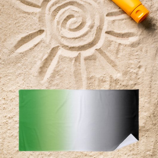 Gradient Aromantic Flag - farbenfroher, aromantisc Strandtuch