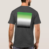 Gradient Aromantic Flag - farbenfroher, aromantisc T-Shirt (Rückseite)