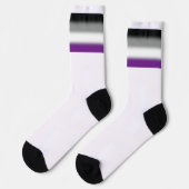 Gradient Asexuelle Pride-Flagge Socken (Linkes Detail)