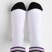 Gradient Asexuelle Pride-Flagge Socken (Oben)