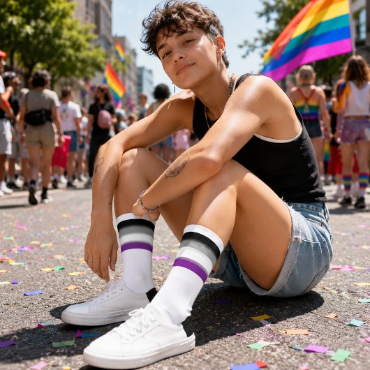 Gradient Asexuelle Pride-Flagge Socken