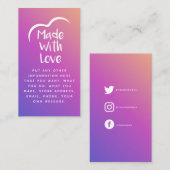 Gradient aus Liebe Herz Silhouette Umschließung Begleitkarte (Vorne/Hinten)