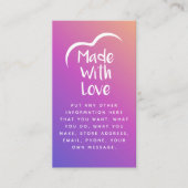 Gradient aus Liebe Herz Silhouette Umschließung Begleitkarte (Vorderseite)