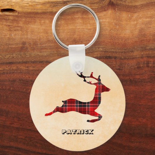 Gradient Background And Deer Schlüsselanhänger (Vorderseite)