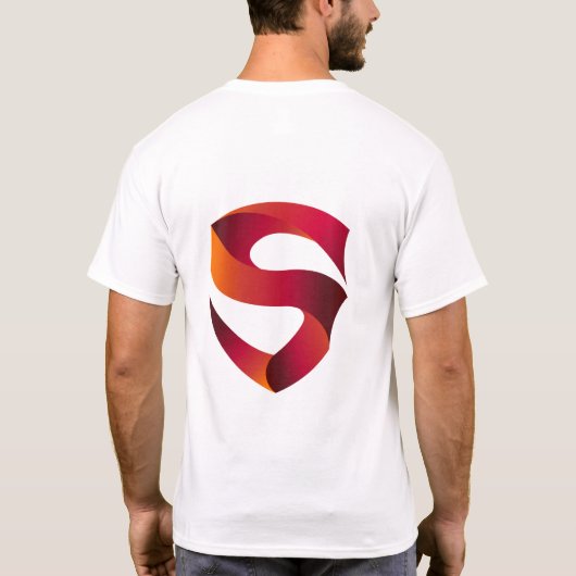 Gradient-Band-S-Logo – modernes Monogramm-Design T-Shirt (Rückseite)