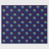 Gradient Bärentatzen-Regenbogenflagge Geschenkpapier (Flach)