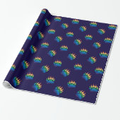 Gradient Bärentatzen-Regenbogenflagge Geschenkpapier (Ungerollt)