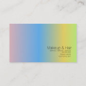 Gradient Beauty Makeup Artistry Rainbow Visitenkarte (Rückseite)