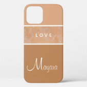 Gradient Beige Handy Case für Mädchen (Rückseite)