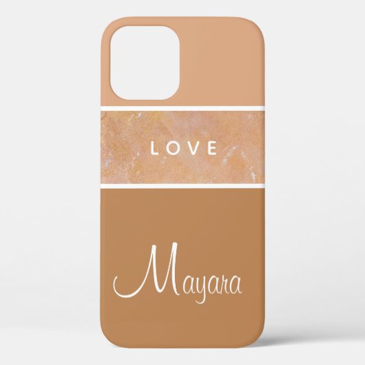 Gradient Beige Handy Case für Mädchen (Rückseite)