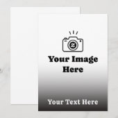Gradient benutzerdefinierter Text und Bild Save The Date (Vorne/Hinten)