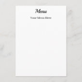 Gradient Bild und Text Menükarte (Rückseite)