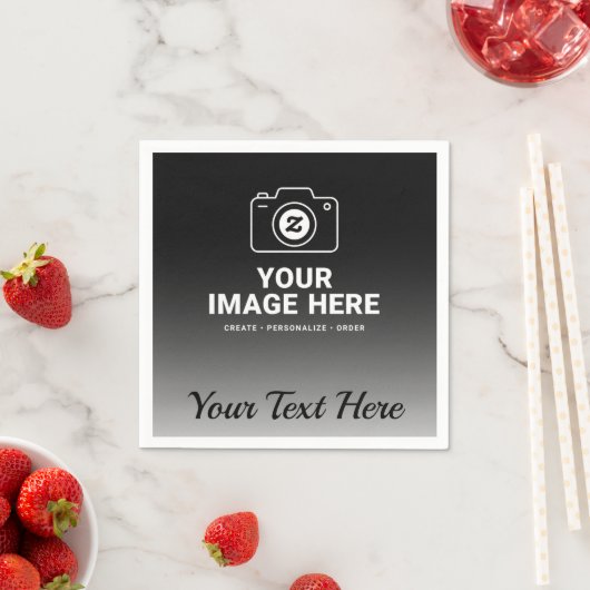 Gradient Bild und Text Serviette (Beispiel)