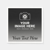 Gradient Bild und Text Serviette (Vorderseite)