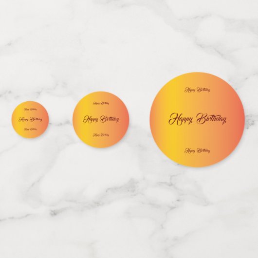 Gradient Birthday Celebration Konfetti (Rückseiten)