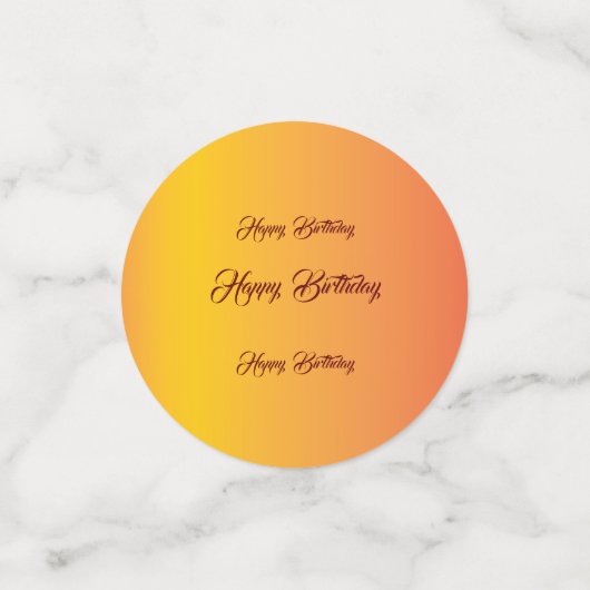 Gradient Birthday Celebration Konfetti (Klein Vorderseite)