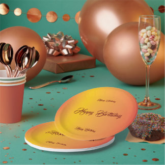 Gradient Birthday Celebration Pappteller