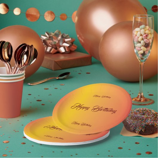 Gradient Birthday Celebration Pappteller (Multi)