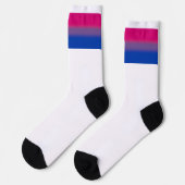 Gradient Bisexuellen-Stolz-Flagge Socken (Linkes Detail)