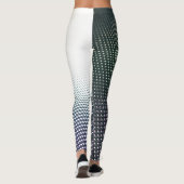 Gradient Black an Blue Geometric Design Leggings (Rückseite)