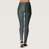 Gradient Black an Blue Geometric Design Leggings (Rückseite)