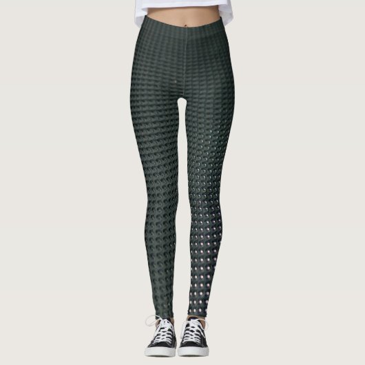 Gradient Black an Blue Geometric Design Leggings (Vorderseite)