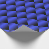 Gradient Black and Bright Blue Design Geschenkpapier (Ecke)