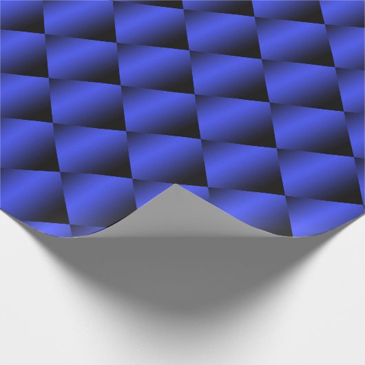 Gradient Black and Bright Blue Design Geschenkpapier (Ecke)