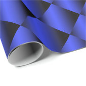 Gradient Black and Bright Blue Design Geschenkpapier (Rolleneckpunkt)