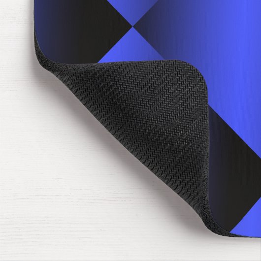 Gradient Black and Bright Blue Design Mousepad (Ecke)