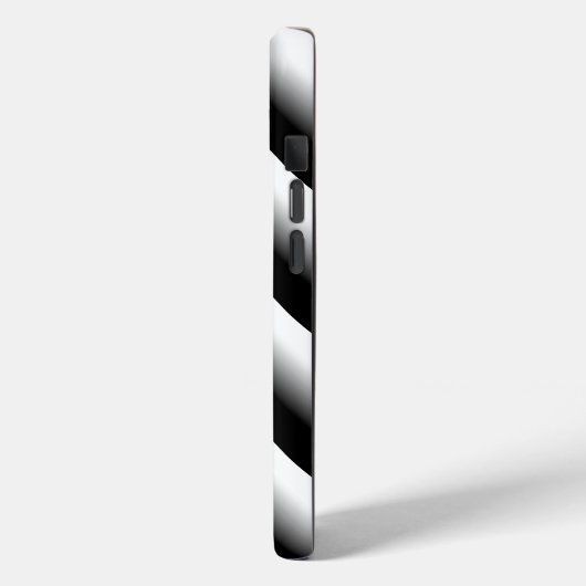 Gradient Black Gray and White Stripes Case-Mate iPhone Hülle (Rückseite / Links)