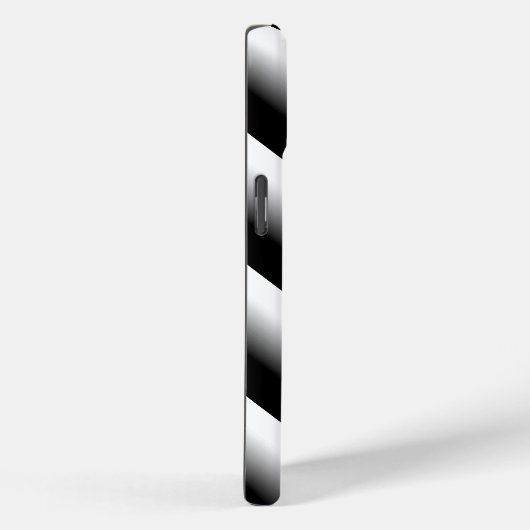 Gradient Black Gray and White Stripes Case-Mate iPhone Hülle (Rückseite / Rechts)