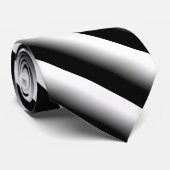 Gradient Black Gray and White Stripes Krawatte (Gerollt)