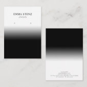 Gradient Black n White Earring Juwelier Display Visitenkarte (Vorne/Hinten)