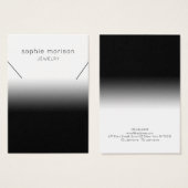 Gradient Black n White Necklace Display Card (Vorne & Hinten)
