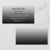 Gradient Black Simple Easy Visitenkarte (Vorne/Hinten)
