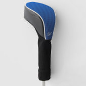 Gradient Blau Chevron Monogramm Golf Headcover (angewinkelt)