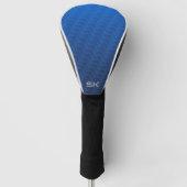 Gradient Blau Chevron Monogramm Golf Headcover (Vorderseite)