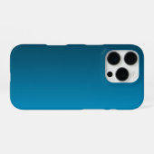 Gradient Blau - hell bis tief | Stimmungs-Hintergr iPhone Hülle (Rückseite (Horizontal))