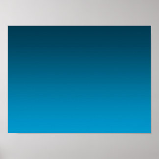 Gradient Blau - hell bis tief | Stimmungs-Hintergr Poster