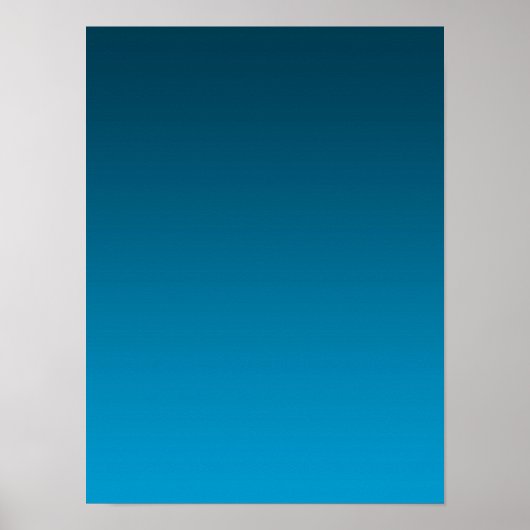 Gradient Blau - hell bis tief | Stimmungs-Hintergr Poster (Vorne)