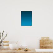 Gradient Blau - hell bis tief | Stimmungs-Hintergr Poster (Küche)